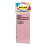 Блок самоклеящийся бумажный Silwerhof 38x51мм 100лист. 75г/м2 пастель розовый европодвес (упак.:3шт)