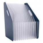 Папка с 13 прозр.вклад. Deli 63952DK-BLUE A4 полипропилен темно-синий с ручками