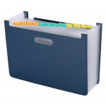 Папка с 13 прозр.вклад. Deli 63951DK-BLUE A4 полипропилен темно-синий с ручками 330x20x235мм