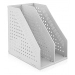 Лоток вертикальный Deli 78999GREY 78999Gray 2отд. складной 168х255х243мм серый пластик