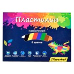 Пластилин Silwerhof Цветландия 8цв. 160гр. стек картон.кор.