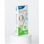 Набор ручек гелев. Deli Delight EG118-LG-P прозрачный сал. черн. (12шт) линия 0.5мм