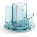 Органайзер настольный Deli 8943BLUE 150x150x114мм синий пластик