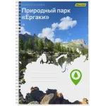 Блокнот Silwerhof КООРДИНАТЫ РОССИИ A4 обложка картон 80л клетка гребень Природный парк Ергаки