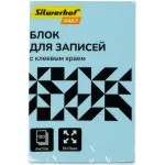 Блок самоклеящийся бумажный Silwerhof Daily 51x76мм 100лист. 75г/м2 пастель голубой