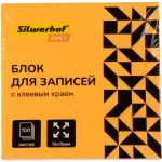 Блок самоклеящийся бумажный Silwerhof Daily 76x76мм 100лист. 75г/м2 неон оранжевый Блок самоклеящийся бумажный Silwerhof Daily 76x76мм 100лист. 75г/м2 неон оранжевый