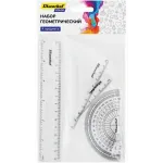 Набор линеек Silwerhof Color пластик прозрачный компл.:лин.15см/угольн.30х11см/угольн.45х8см/трансп.180