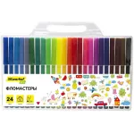 Фломастеры Silwerhof Eco 7.5мм 125мм Вентилируемый 24цв. пакет с европодвесом Фломастеры Silwerhof Eco 7.5мм 125мм Вентилируемый 24цв. пакет с европодвесом