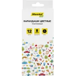 Карандаши цв. Silwerhof Eco 2.6мм шестигран. пластик ассорти 12цв. коробка/европод.