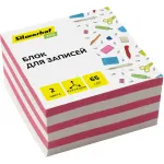 Блок для записей бумажный Silwerhof ECO Эконом 90х90х45мм 65г/м2 ассорти