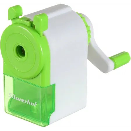 Точилка для карандашей механическая Silwerhof Color 1 отверстие зеленый Точилка для карандашей механическая Silwerhof Color 1 отверстие зеленый