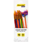 Набор кистей Silwerhof Color (наб.10шт) синт.кр.№2,3/плос.№3,6,7,12/овал.№3,10