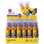 Клей-карандаш Deli EA522 8гр корп.фиолетовый ПВП дисплей картонный