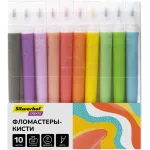 Фломастеры Silwerhof Create 13мм 146мм кисть Вентилируемый 10цв. пакет с европодвесом