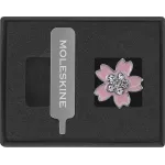 Шильд-символ Moleskine Sakura Цветок металл серебристый/розовый LESU08PINFLWCRYS