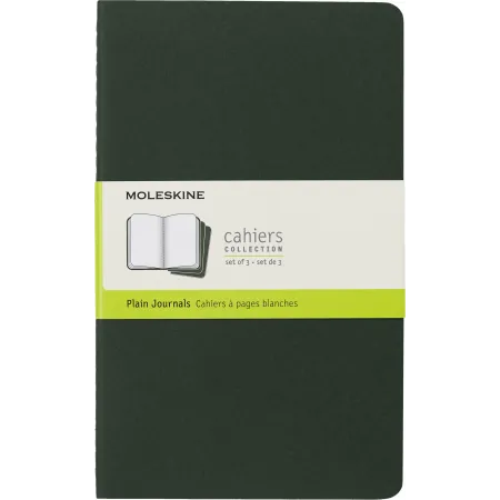 Блокнот Moleskine CAHIER JOURNAL CH018K15 Large 130х210мм обложка картон 80стр. нелинованный темно-зеленый (3шт)