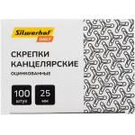 Скрепки Silwerhof Daily металл оцинкованные 25мм (упак.:100шт) картонная коробка Скрепки Silwerhof Daily металл оцинкованные 25мм (упак.:100шт) картонная коробка