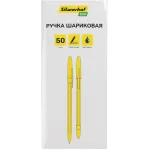 Ручка шариков. Silwerhof Eco желтый/синий d=1мм син. черн. сменный стержень стреловидный пиш. наконечник линия 0.7мм шестигр. без инд. Маркировки Ручка шариков. Silwerhof Eco желтый/синий d=1мм син. черн. сменный стержень стреловидный пиш. наконечник линия 0.7мм шестигр. без инд. Маркировки