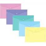 Конверт на кнопке Бюрократ Pastel PKPASTA4-5 A4 гориз. пластик 0.18мм ассорти (упак.:5шт) Конверт на кнопке Бюрократ Pastel PKPASTA4-5 A4 гориз. пластик 0.18мм ассорти (упак.:5шт)