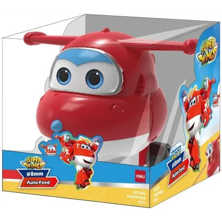 Точилка для карандашей механическая Deli EH517 Super Wings 1 отверстие пластик красный коробка (упак.:1шт)