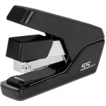 Степлер настольный Deli E0371S BLACK E0371S Exceed 24/6 24/8 26/6 26/8 (55листов) снижение усилия плоский подгиб скобы черный 50скоб металл/пластик коробка