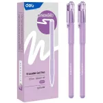 Ручка гелев. Deli EG274-PR ассорти фиол. черн. стираемая