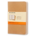 Блокнот Moleskine CAHIER JOURNAL QP411 Pocket 90x140мм обложка картон 64стр. линейка бежевый (3шт)
