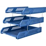 Лоток горизонтальный Deli E9209 для бумаг 268х336х118мм ассорти