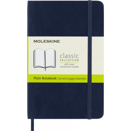Блокнот Moleskine CLASSIC SOFT QP613B20 Pocket 90x140мм 192стр. нелинованный мягкая обложка синий сапфир