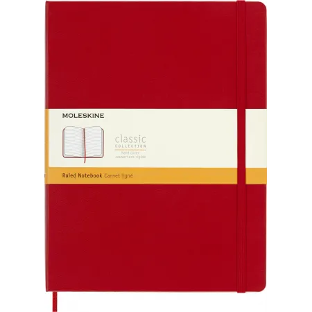 Блокнот Moleskine CLASSIC QP090F2 XLarge 190х250мм 192стр. линейка твердая обложка красный