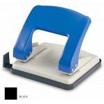 Дырокол Kw-Trio Stylish Medium 09660GR/BLCK макс.:20лист. металл черный отв.:2 с линейкой