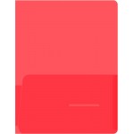 Папка-уголок Бюрократ -E570RED 2 внутр.карман A4 пластик 0.18мм красный