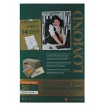 Этикетки Lomond 2100095 A4 42.3x105мм 14шт на листе/50л./белый самоклей. универсальная (с покрытием)