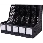 Лоток вертикальный Deli E9838black для бумаг 365x380x30мм черный