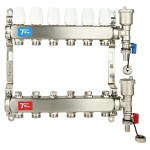 Группа коллект. VIEIR 1"х11х3/4" б/расх, с дренаж. кр, воздухоотвод., нерж. ст VR115-11A Группа коллект. VIEIR 1"х11х3/4" б/расх, с дренаж. кр, воздухоотвод., нерж. ст VR115-11A