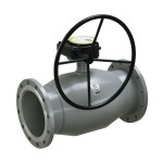 Кран шаровой стальной фланцевый LD Regula Ду125/100 Ру1,6 с редуктором, неполнопроходной