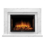 Каминокомплект:ОчагElectrolux EFP/P-2520LS с порталом Simple 25 белый мрамор