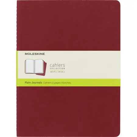Блокнот Moleskine CAHIER JOURNAL CH123 XLarge 190х250мм обложка картон 120стр. нелинованный клюквенный (3шт)