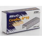 Скобы для степлера N10 Kw-Trio 0100 оцинкованные кор.карт. (упак.:1000шт.)