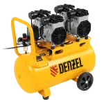 Компрессор безмасляный, малошумный DENZEL DLS 2200/50, 2200 Вт, 2x1100, 50 л, 380 л/мин 58031