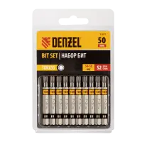 Бита DENZEL TX 30х50, сталь S2, шестигранный профиль, 10 шт. Е 6,3 11671