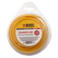 Леска для триммера DENZEL 96155, 2 мм x 15 м, квадратная