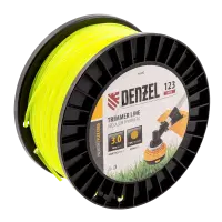 Леска для триммера DENZEL 96282 круглая, 3,0мм х 123м, на DIN катушке FLEX CORD