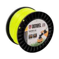 Леска для триммера DENZEL 96285 звезда, 2,0мм х 374м, на DIN катушке FLEX CORD