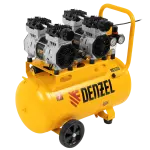 Компрессор безмасляный, малошумный DENZEL DLS 1500/50, 1500 ВТ, 2x750, 50 л, 260 л/мин 58027