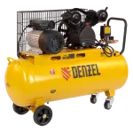 Компрессор воздушный DENZEL BCV2200/100, 2.2 кВт, ременный привод, 100 литров, 370 л/мин 58110
