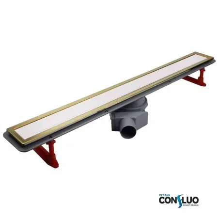 Лоток душевой PESTAN Confluo Premium Line 550 White Glass Gold 13100121_Pest