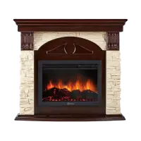 Портал Firelight Torre 25S камень слоновая кость, шпон темный дуб