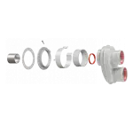 Адаптер разделительный моноблочный универсальный Royal Thermo диам. 80 RTF04.030