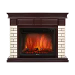 Портал Firelight Bricks 30 камень бежевый, шпон темный дуб